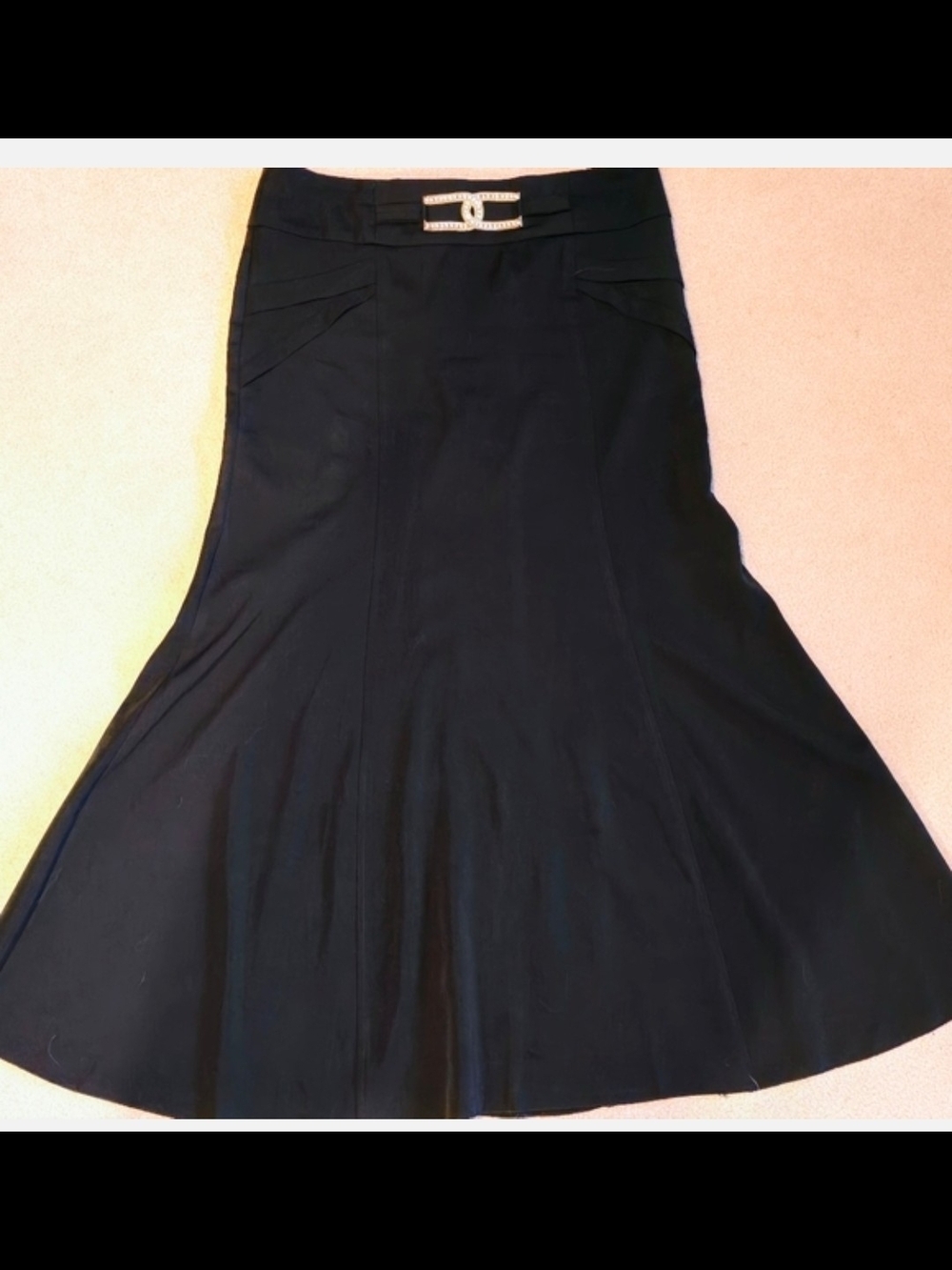 Flared Women's Skirt with Chic Waist Accent